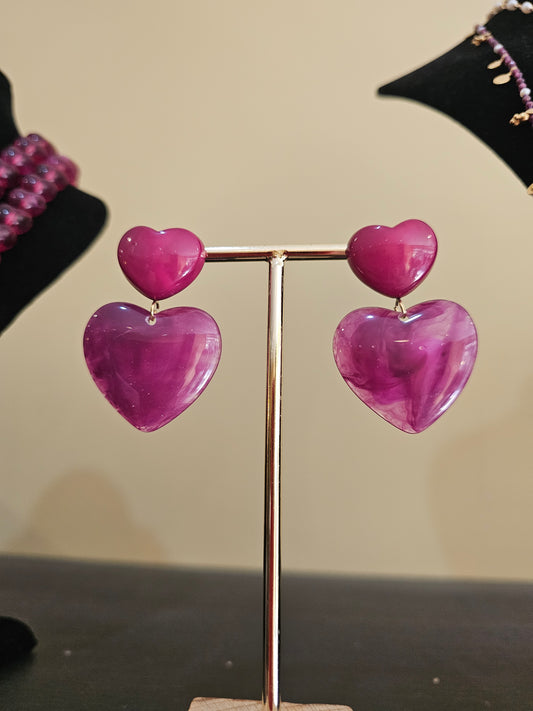 Boucles d'oreille coeur