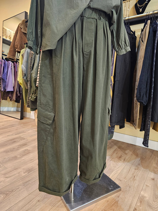 Pantalon cargo kaki Johanna paris