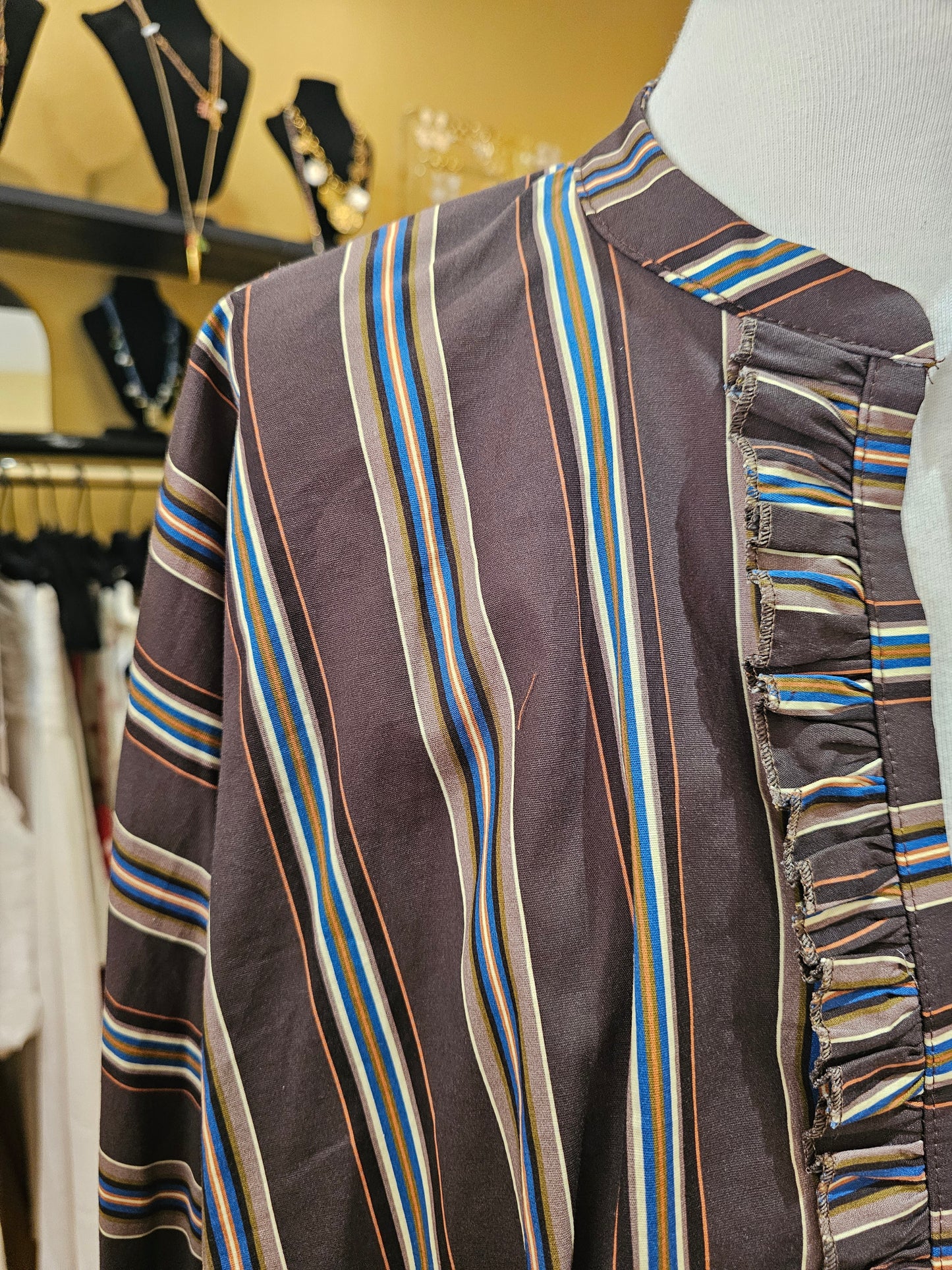 Blouse marron rayée Johanna Paris