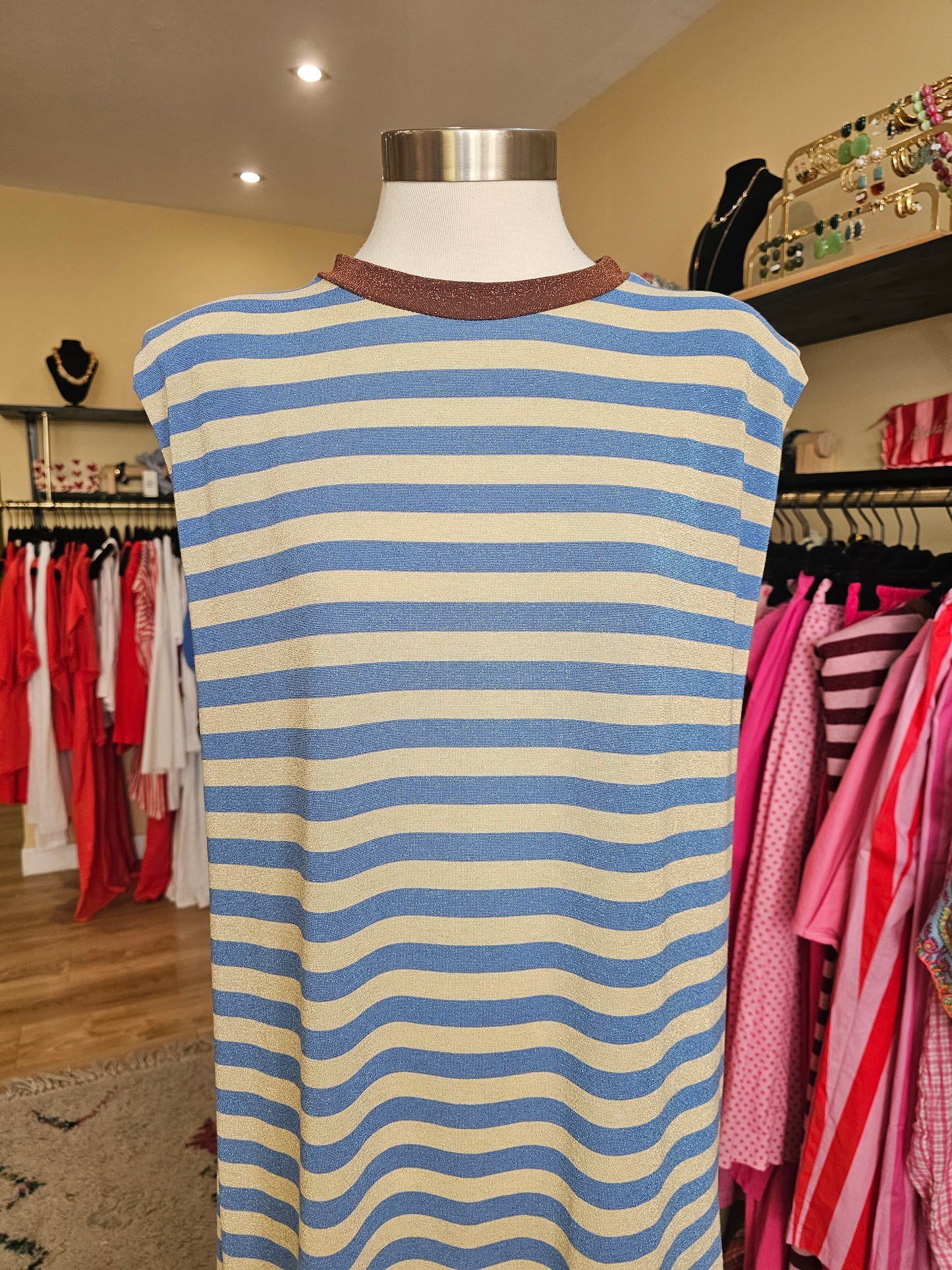 Robe rayée en lurex Johanna Paris