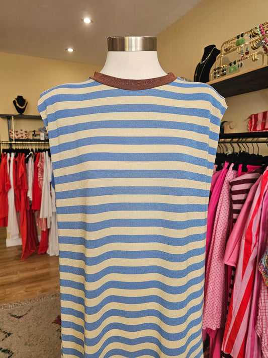 Robe rayée en lurex Johanna Paris