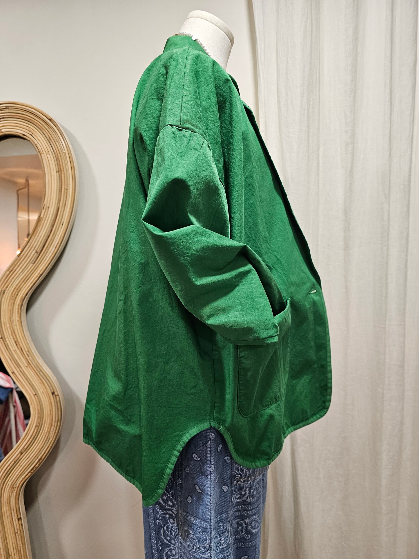 Veste verte en coton