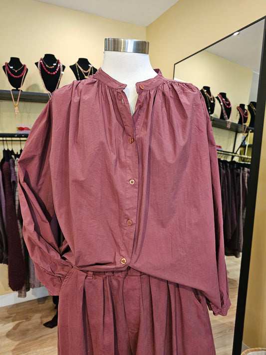 Chemise en coton bordeaux Johanna paris