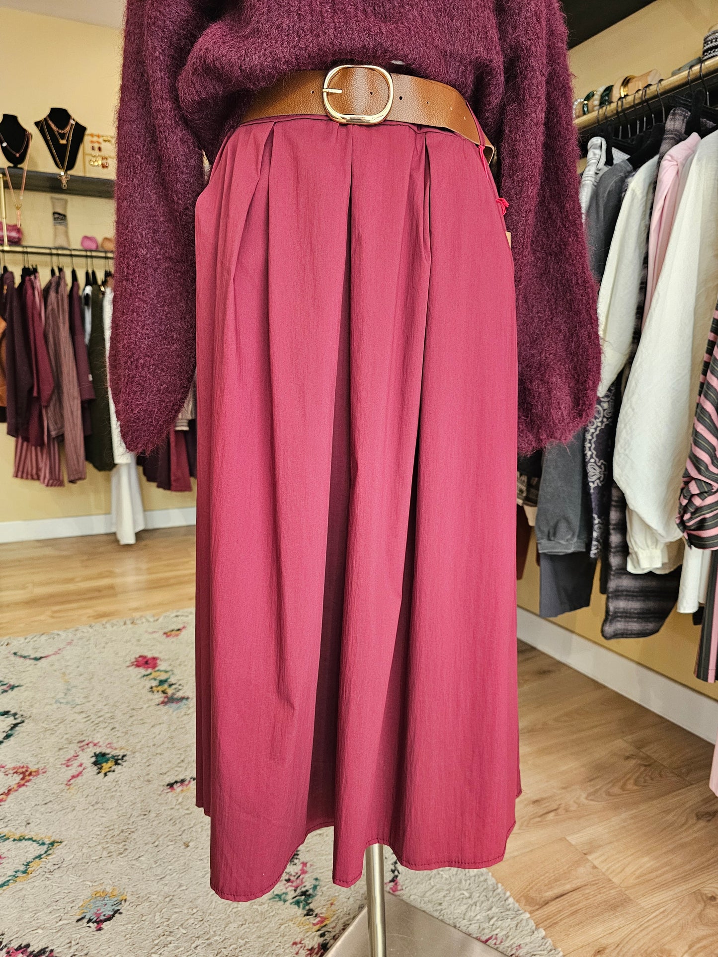 Jupe bordeaux Johanna Paris