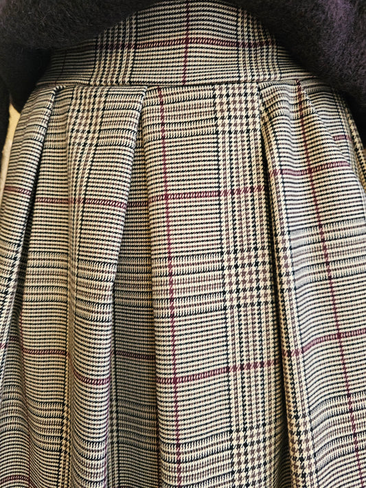 Jupe midi à carreaux Johanna Paris