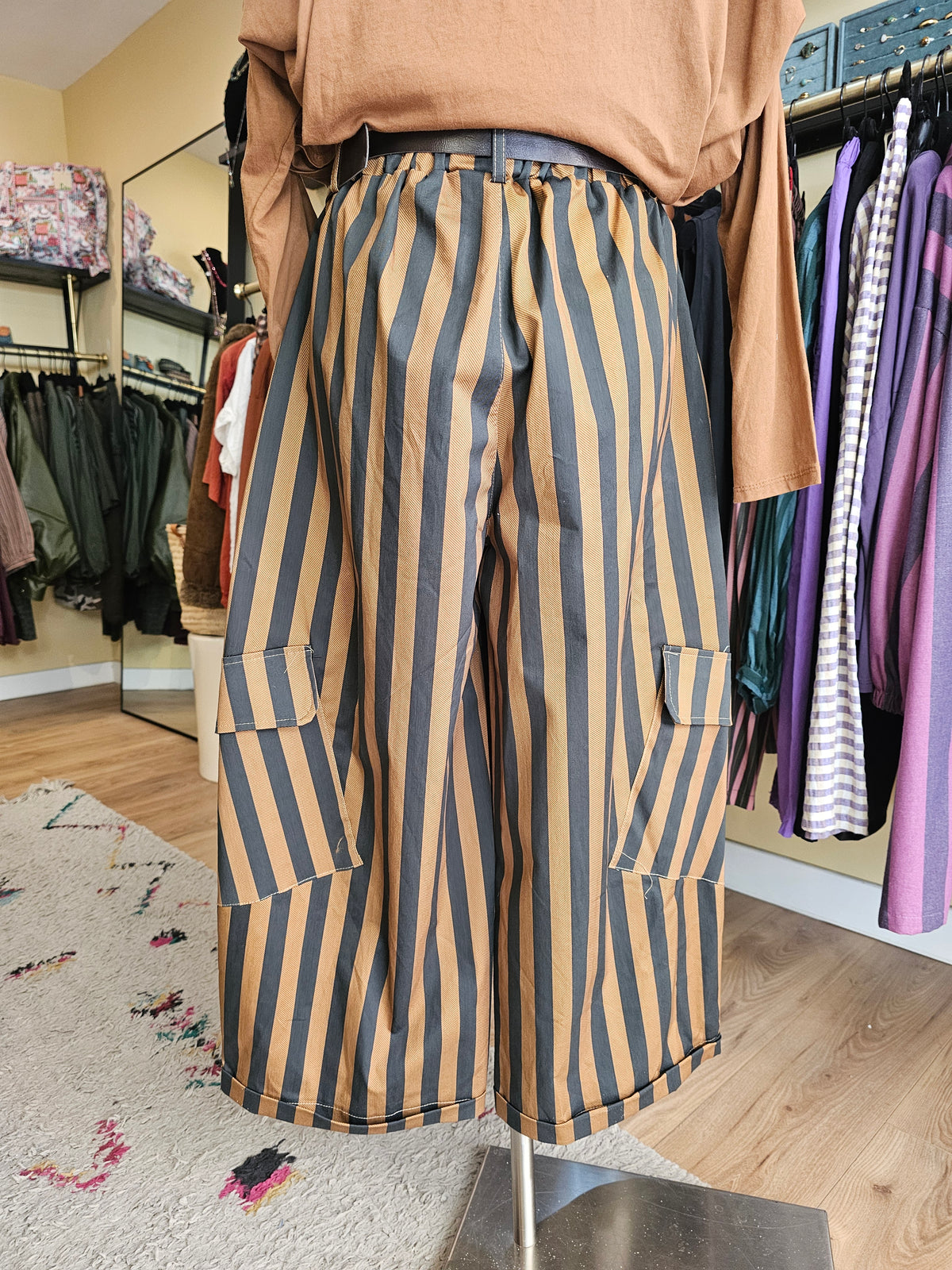 Pantalon magique 2 cargo rayé johanna paris