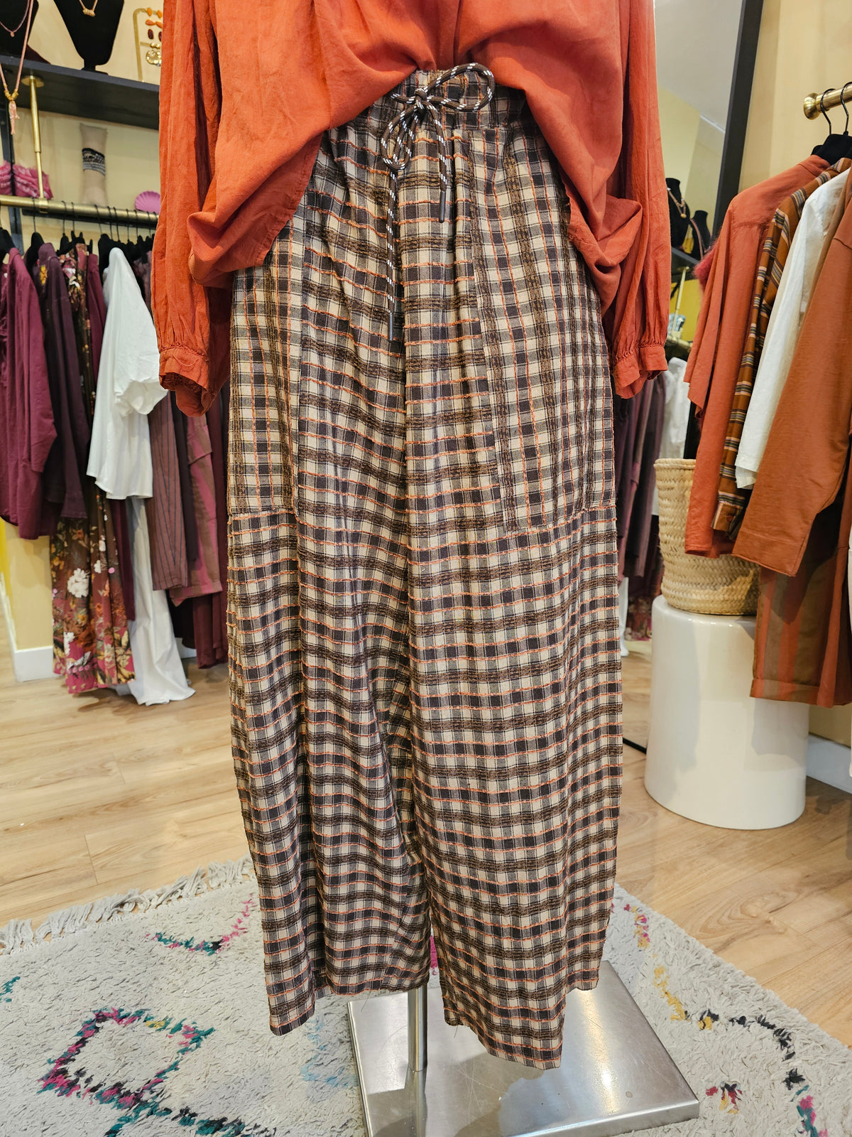 Pantalon à carreaux Johanna paris