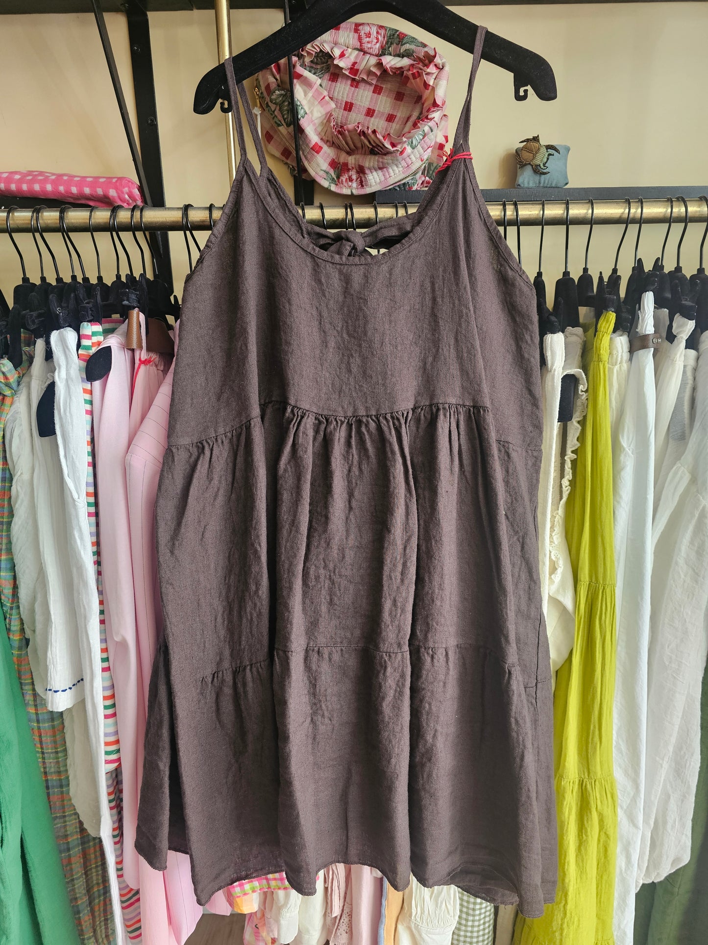 Robe en lin marron Johanna Paris