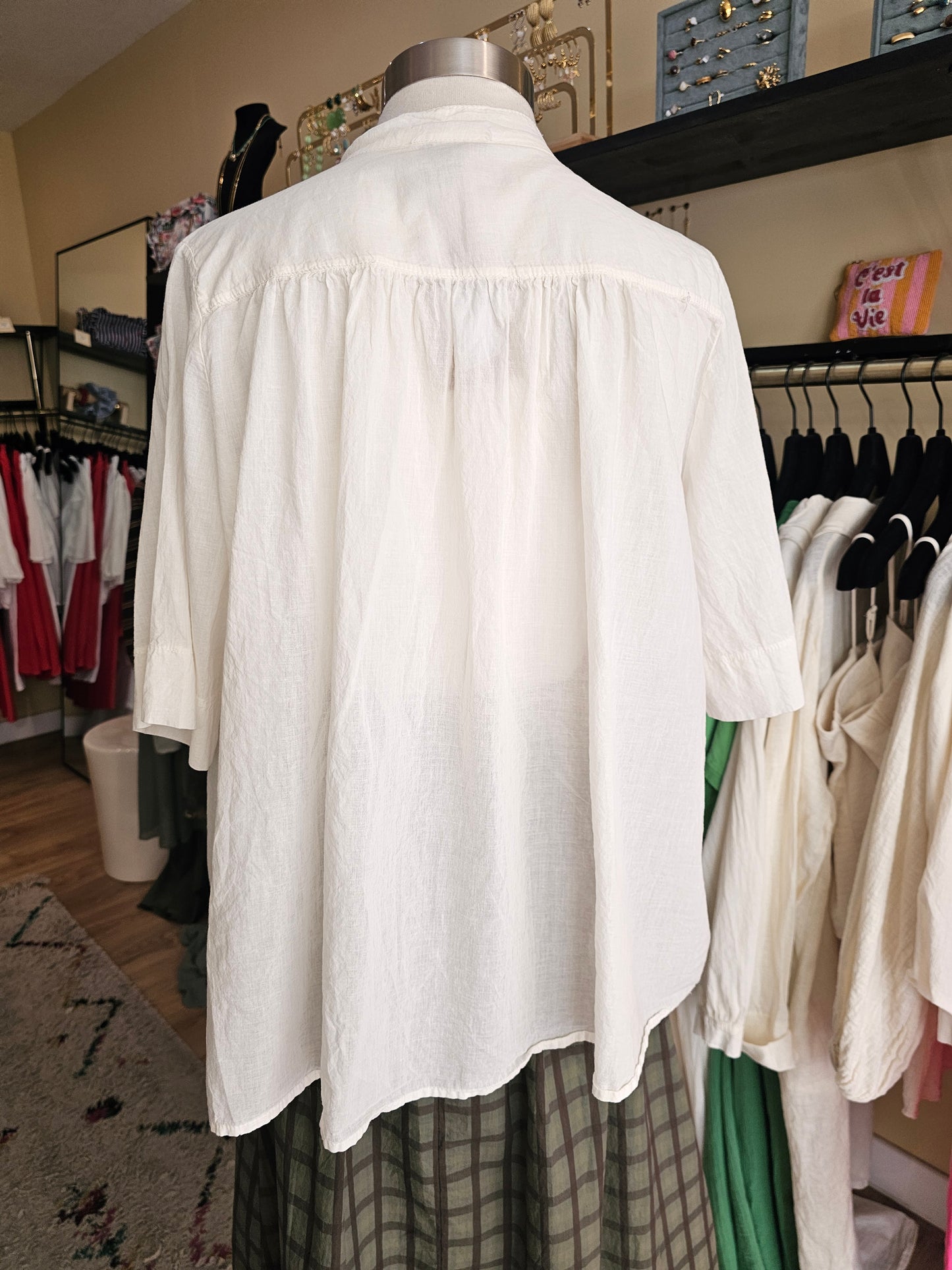 Top en voile de coton ecru Johanna paris