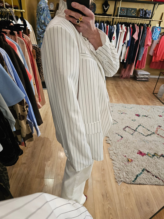 Veste blanche rayée Johanna Paris