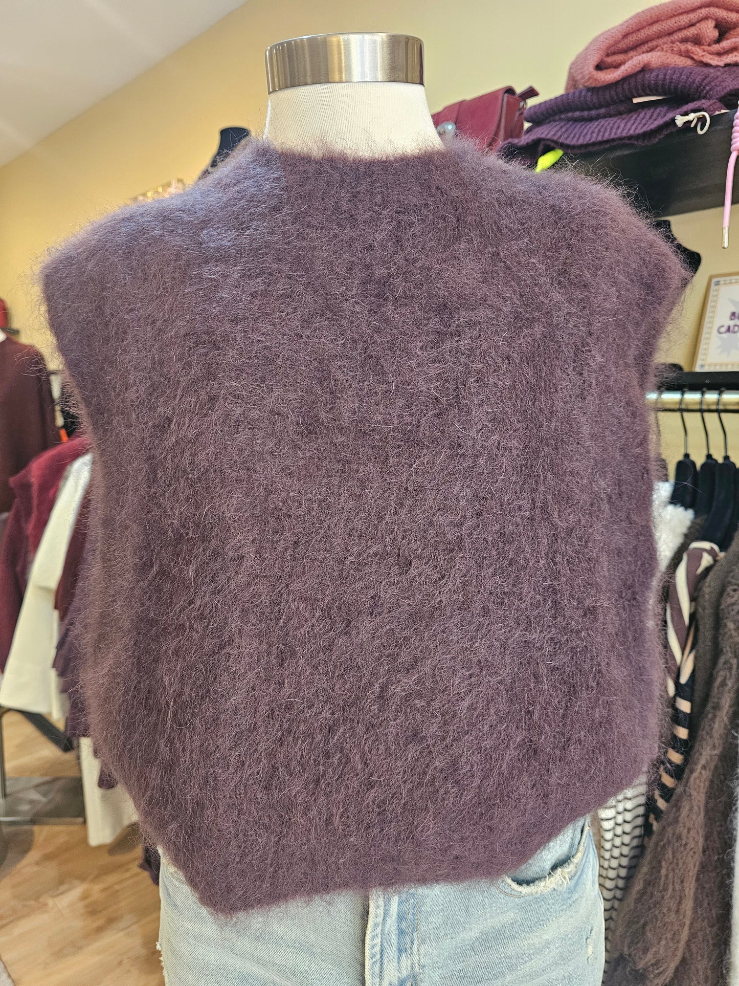 Pull mohair chocolat