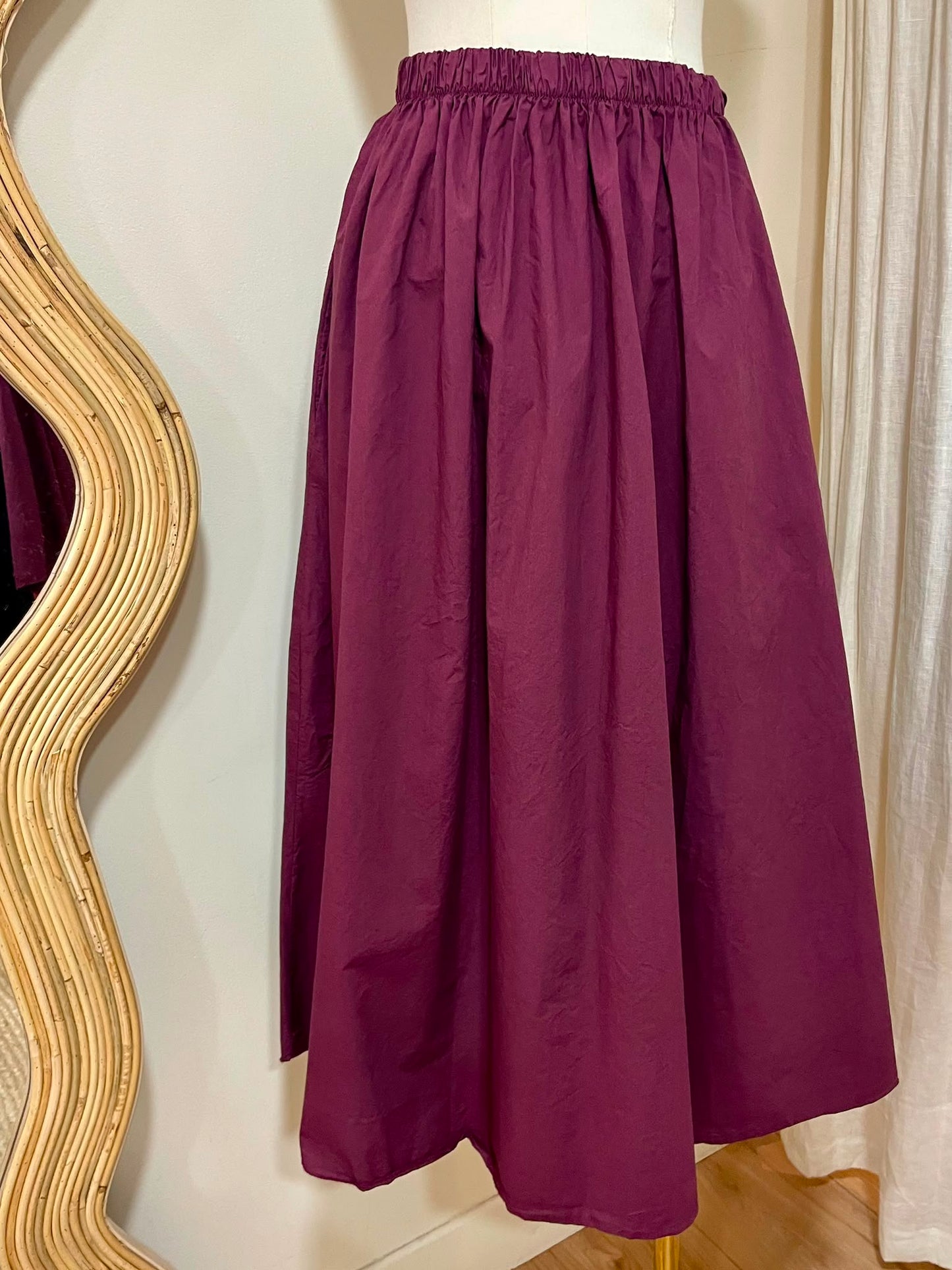 Jupe en coton prune Johanna paris