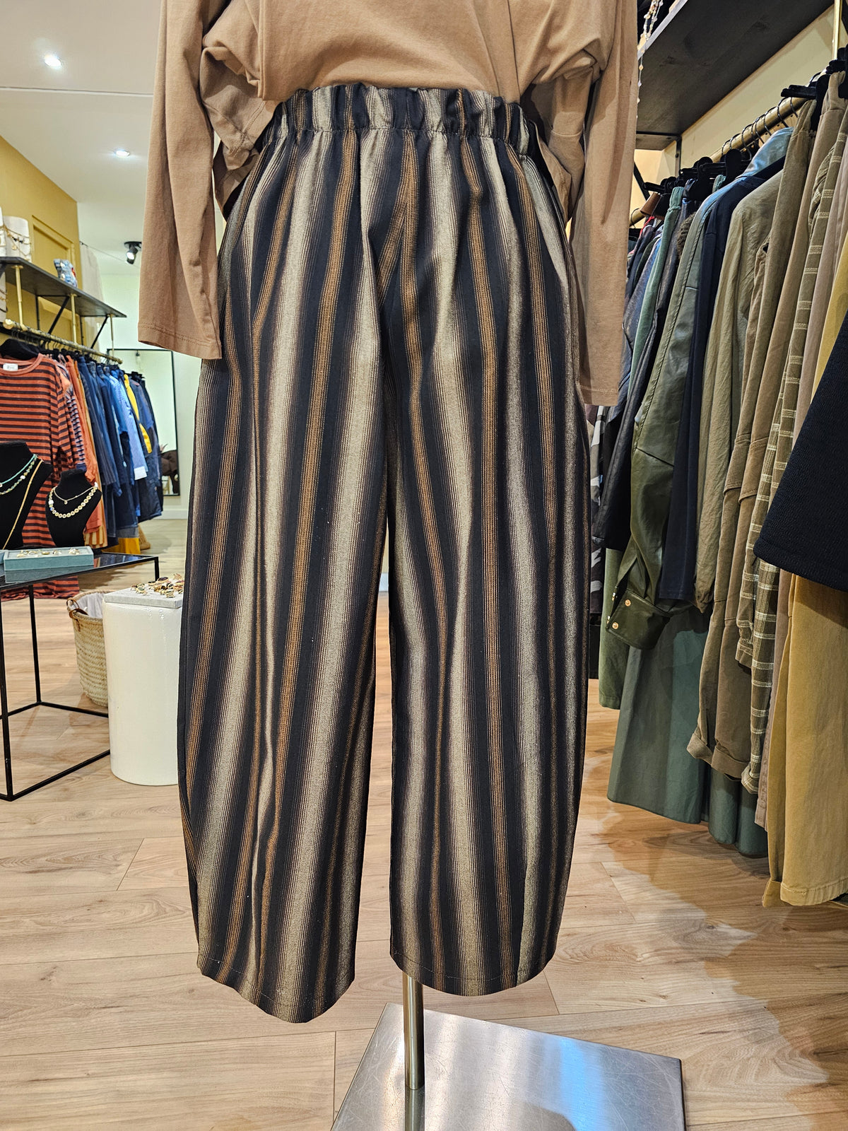 Pantalon magique barrel rayé Johanna Paris
