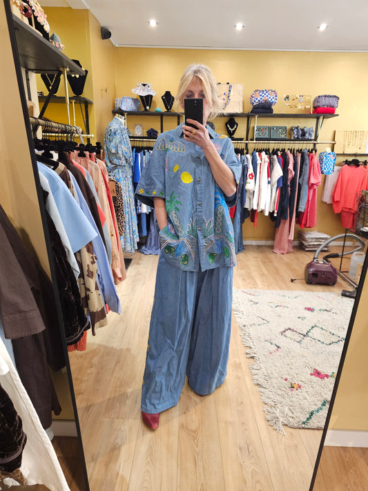 Pantalon brodé Johanna Paris