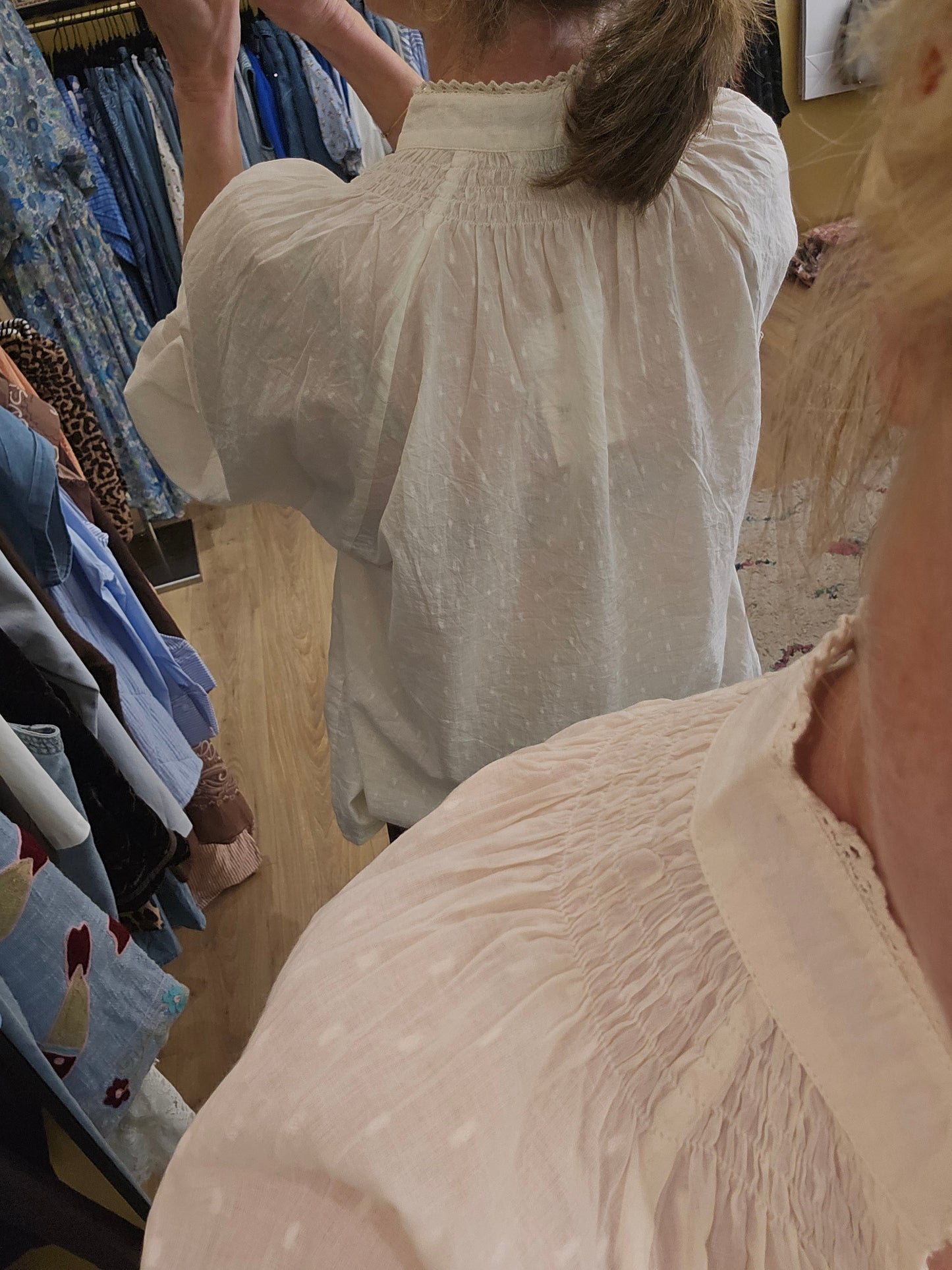 Chemise plumetis ecrue