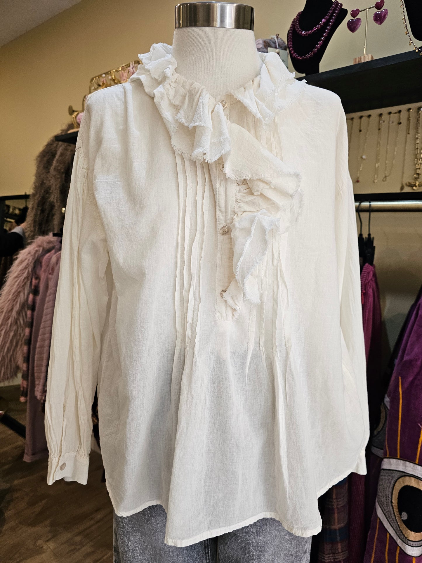 Blouse col volant Johanna Paris