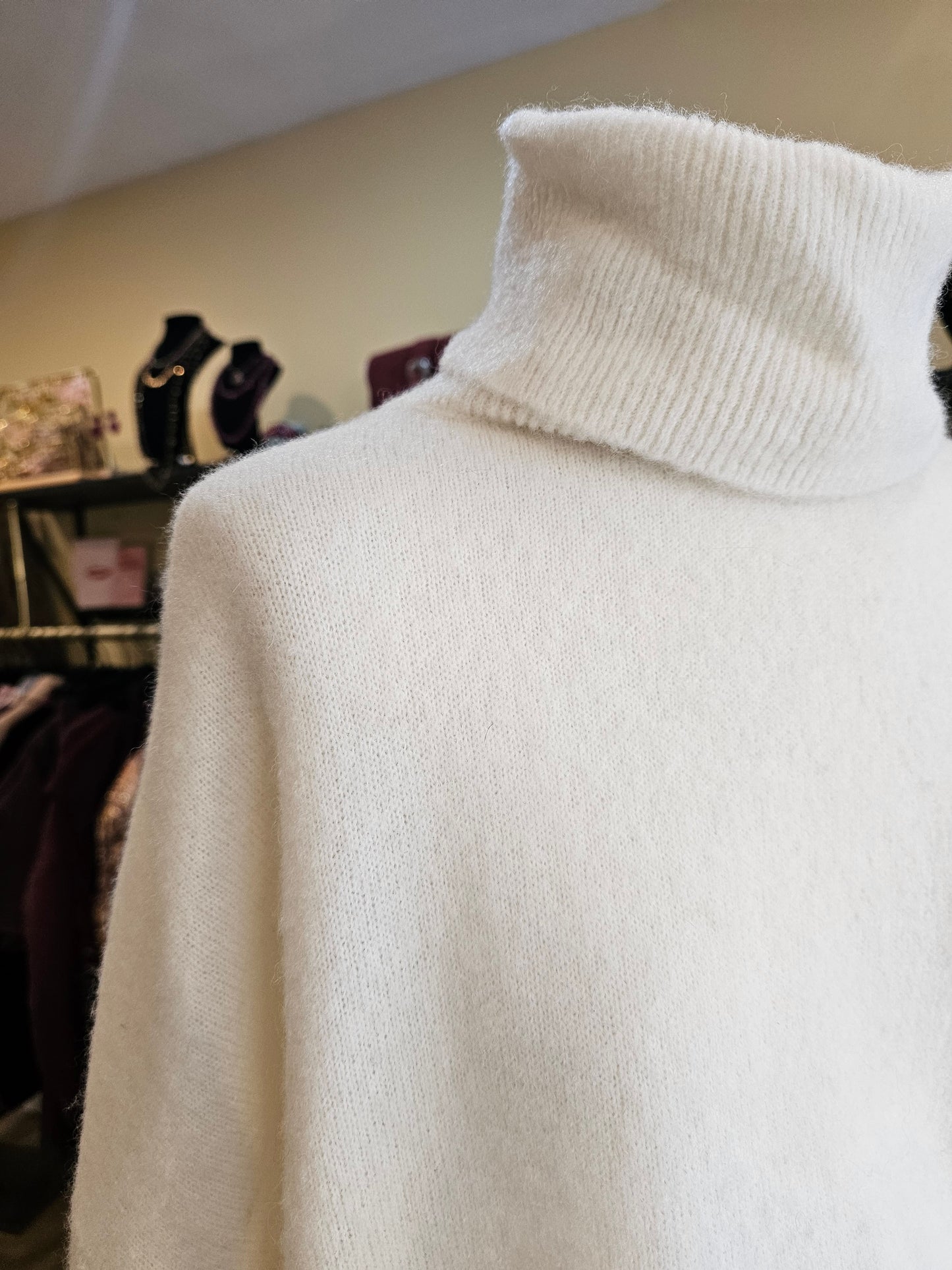 Pull col roulé ecru Johanna Paris