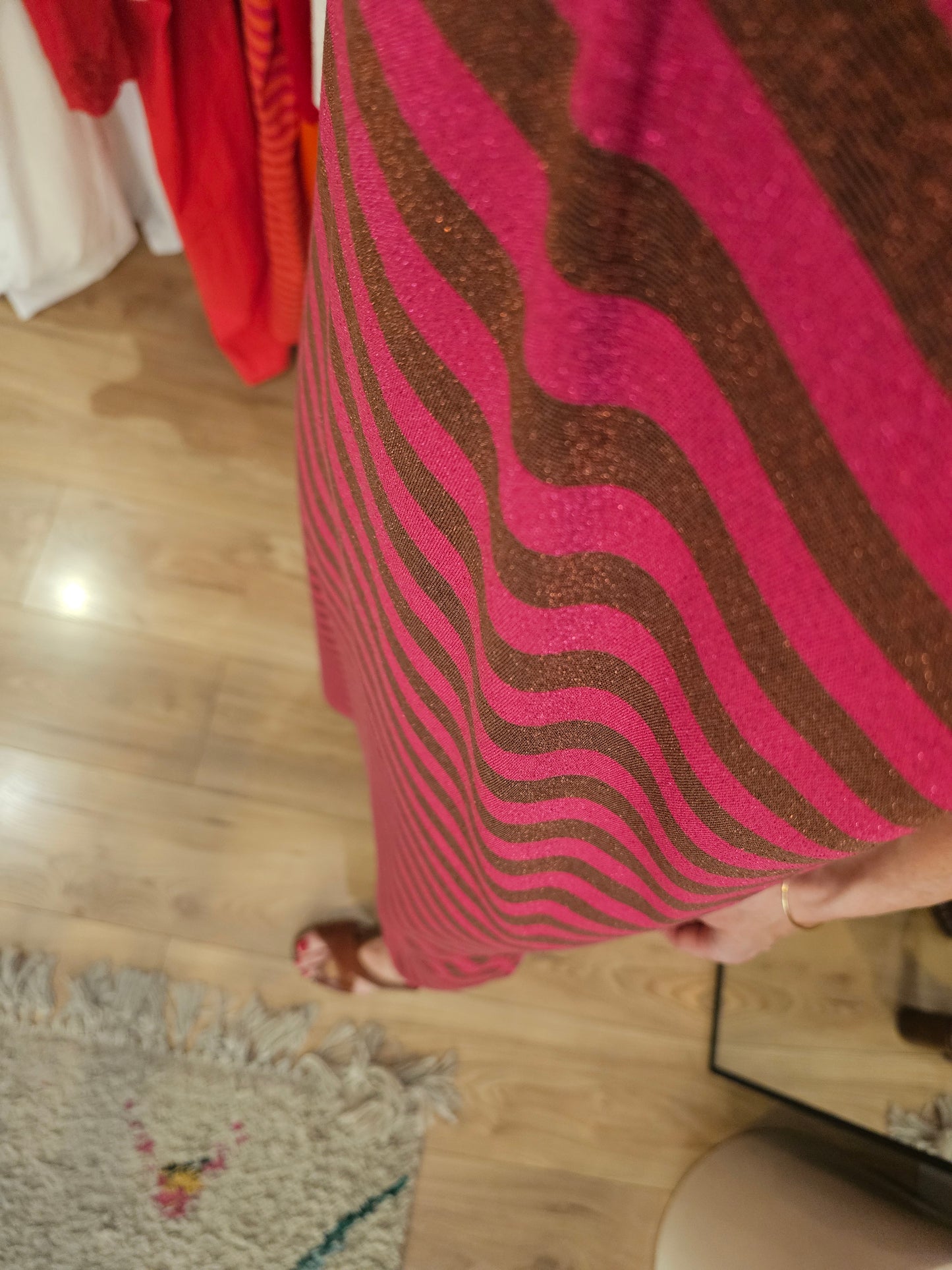 Robe rayée lurex Johanna Paris