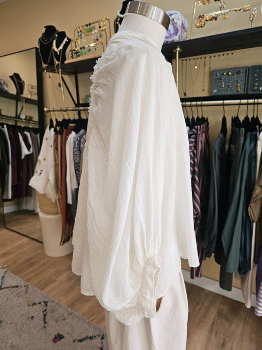 Blouse ecrue en coton