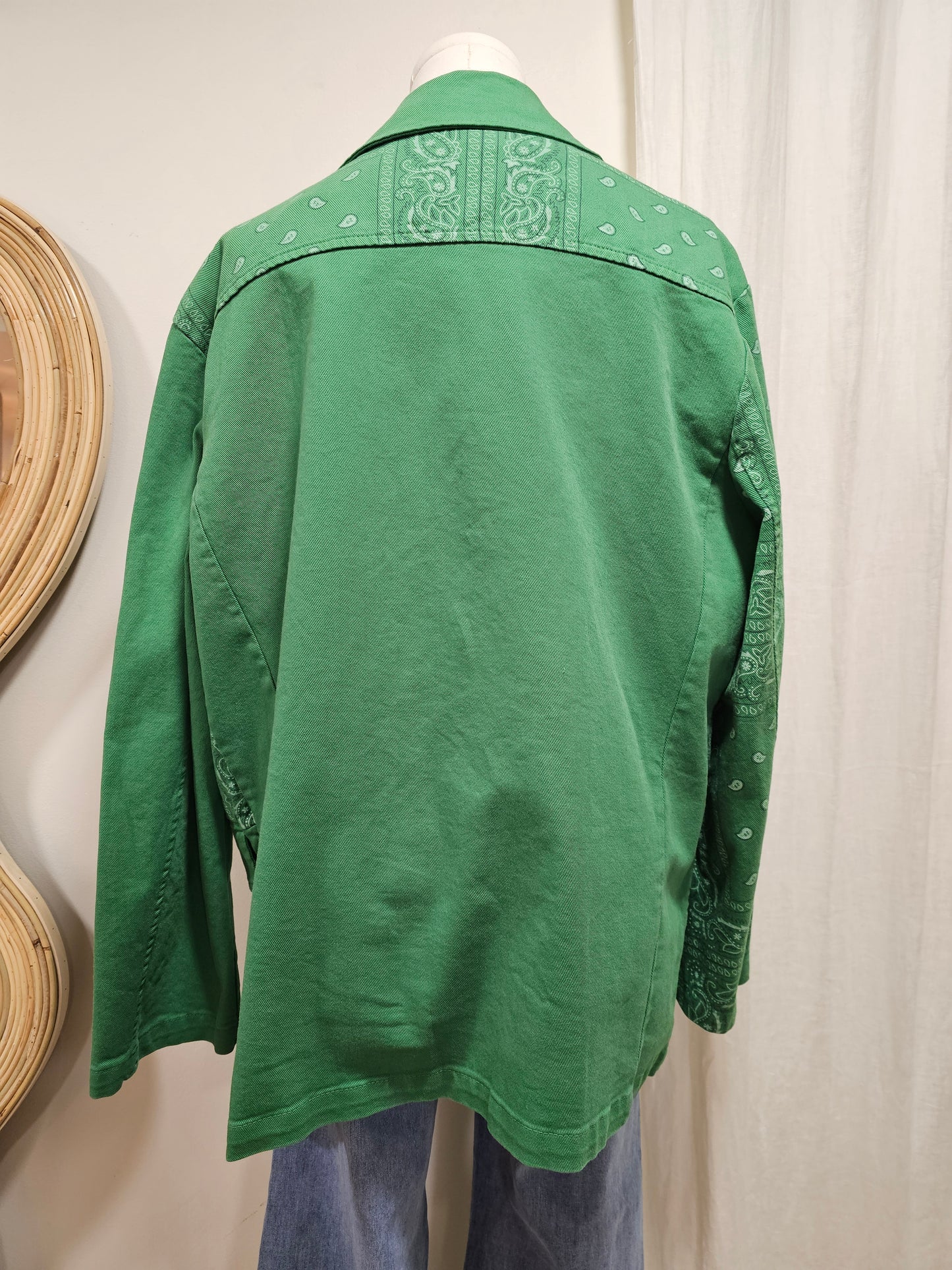 Veste bandana verte oversize