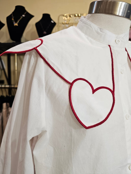 Blouse col coeur