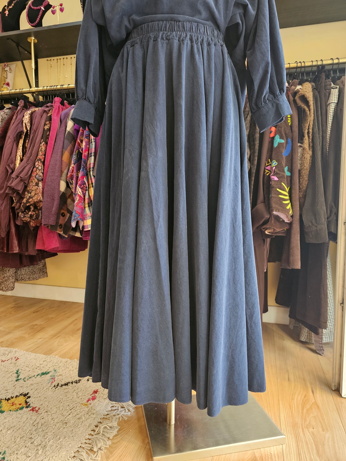 Jupe longue en velours Johanna Paris