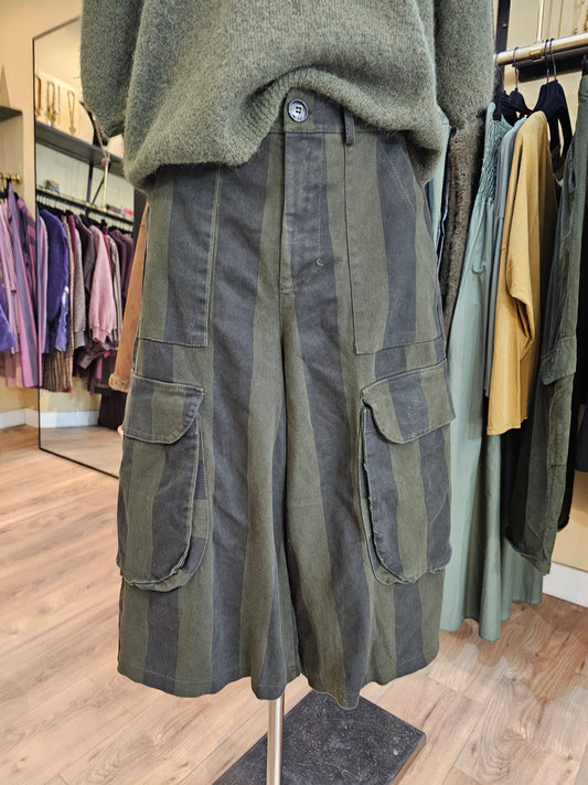 Bermuda cargo long rayé Johanna Paris