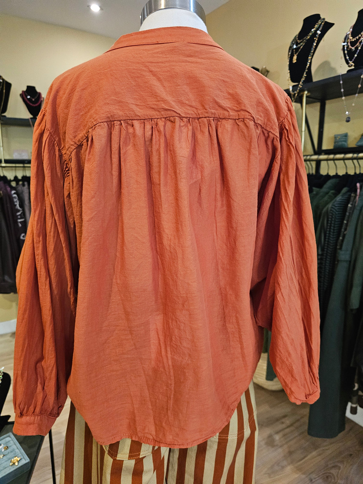 Chemise en coton terracota