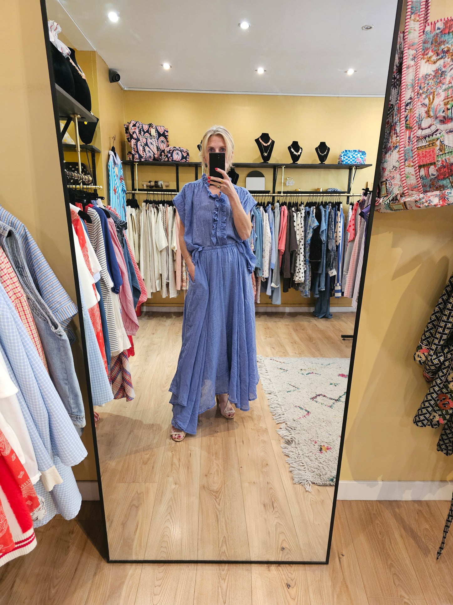 Jupe bleu lavande Johanna Paris