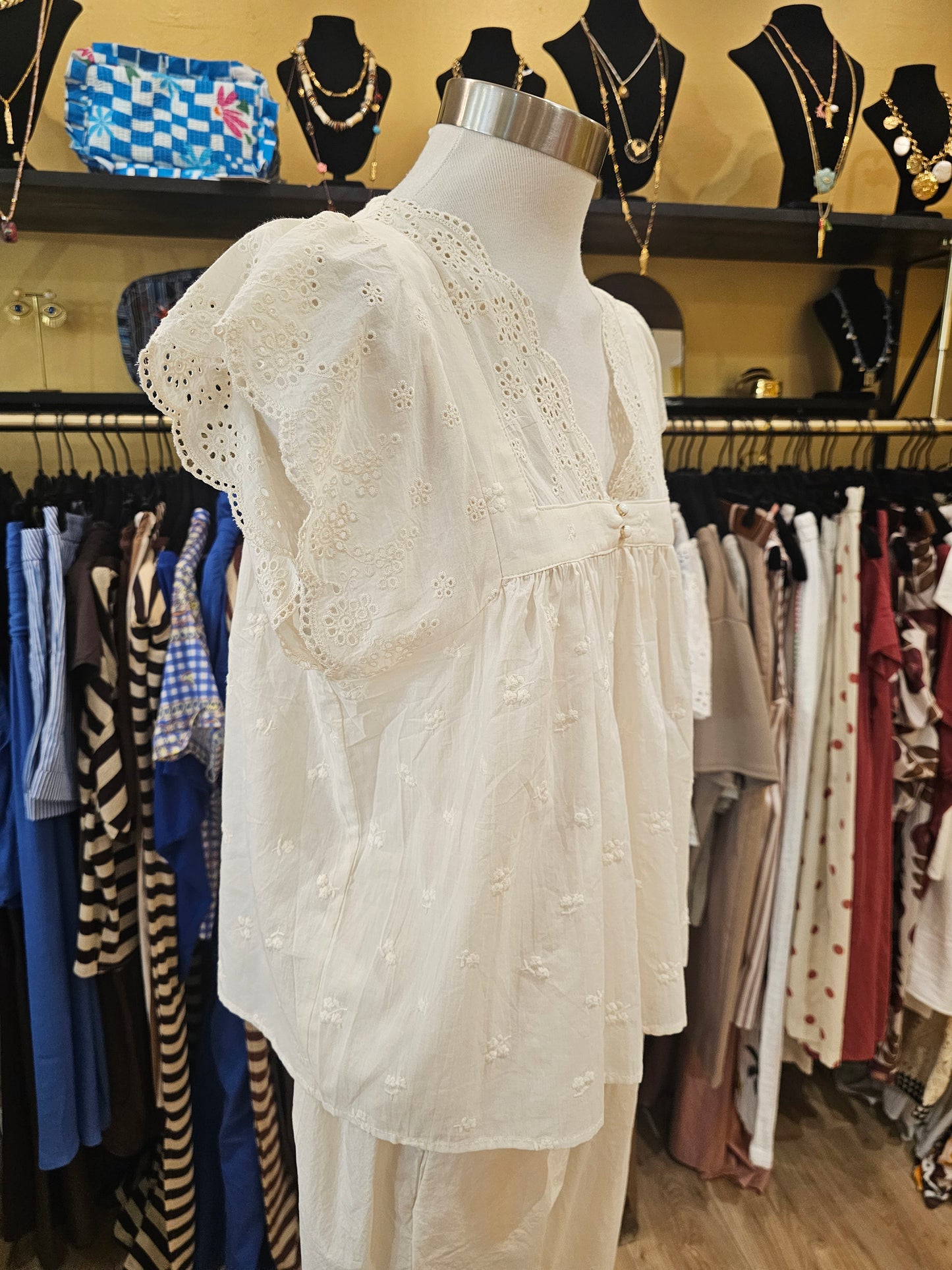 Top broderie anglaise