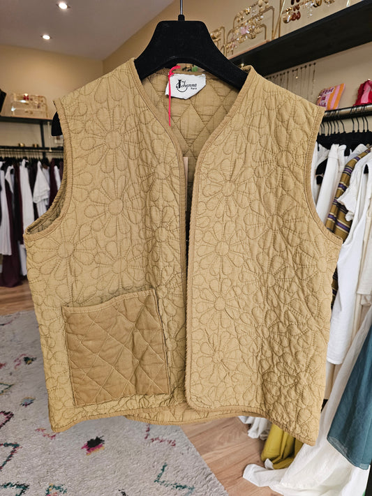 Gilet sans manche moutarde Johanna Paris