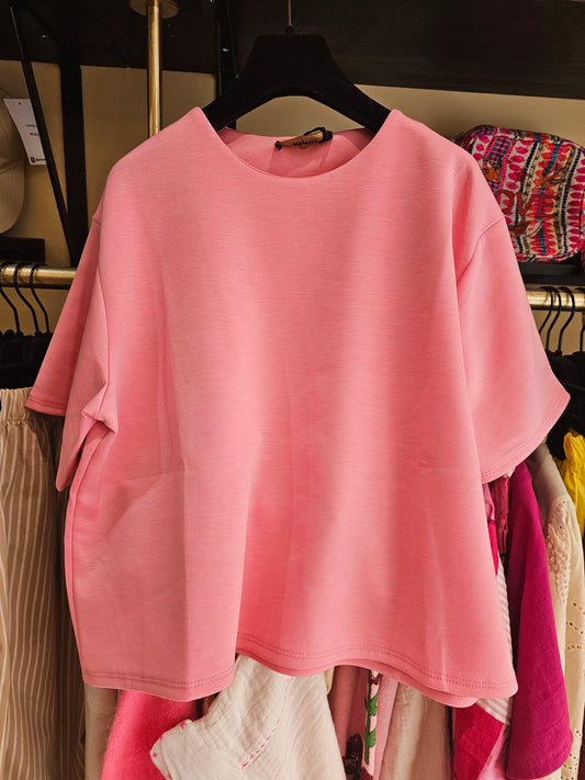 Tshirt molletonné rose malabar