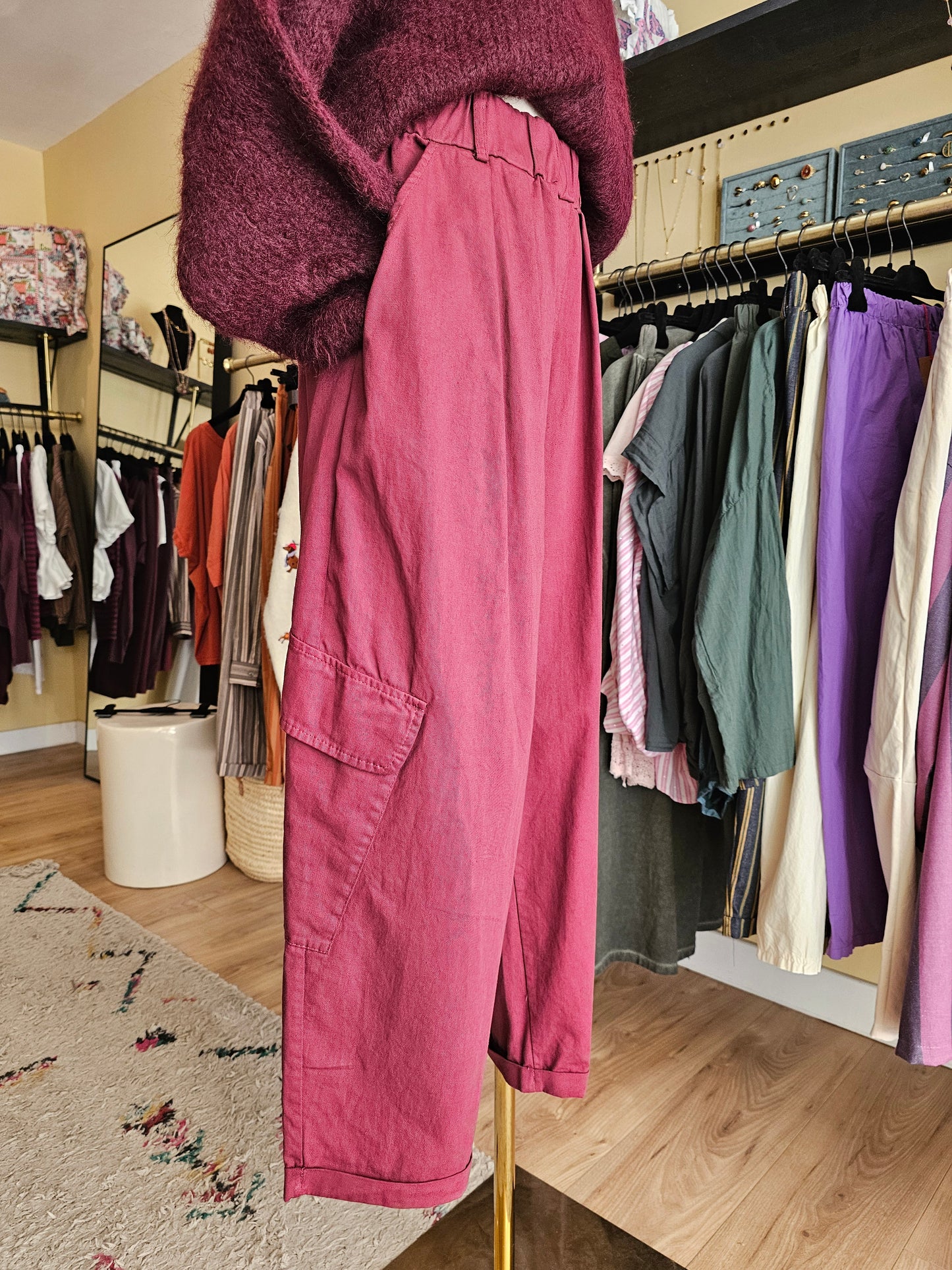Pantalon magic2 cargo bordeaux Johanna paris