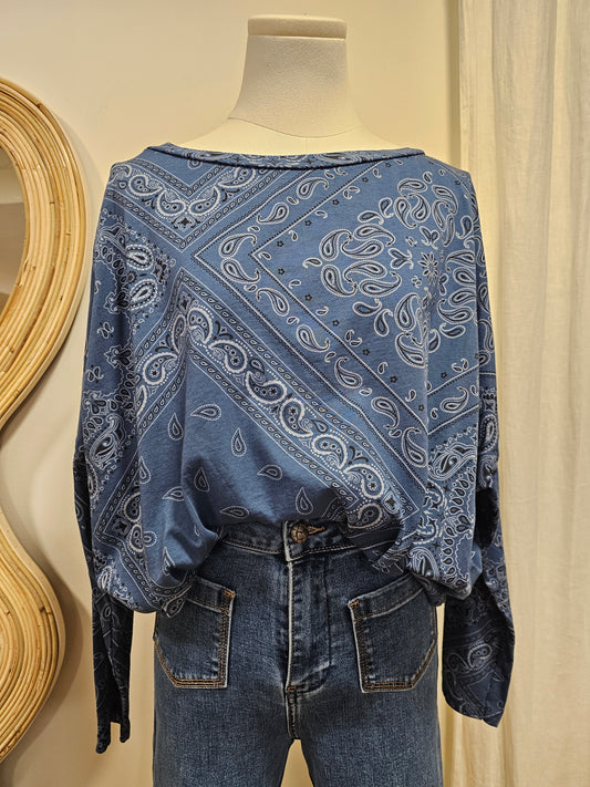 Tshirt bandana bleu Johanna Paris