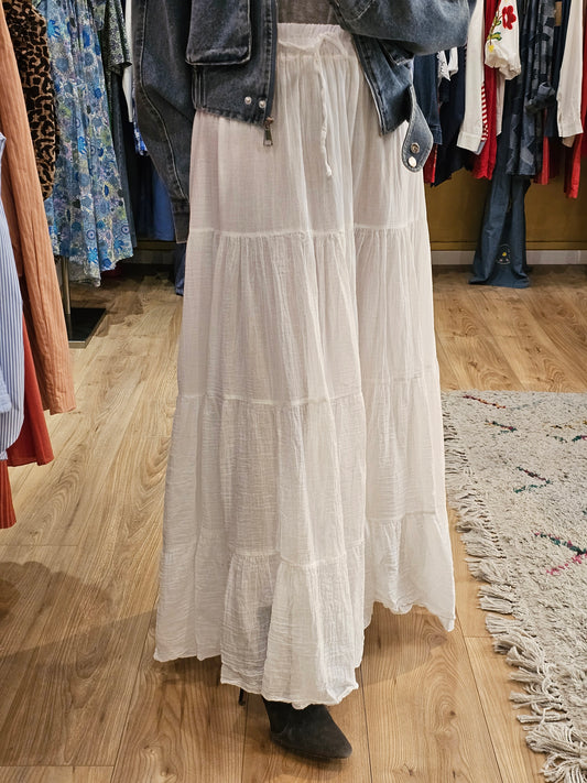 Jupe bohème blanche