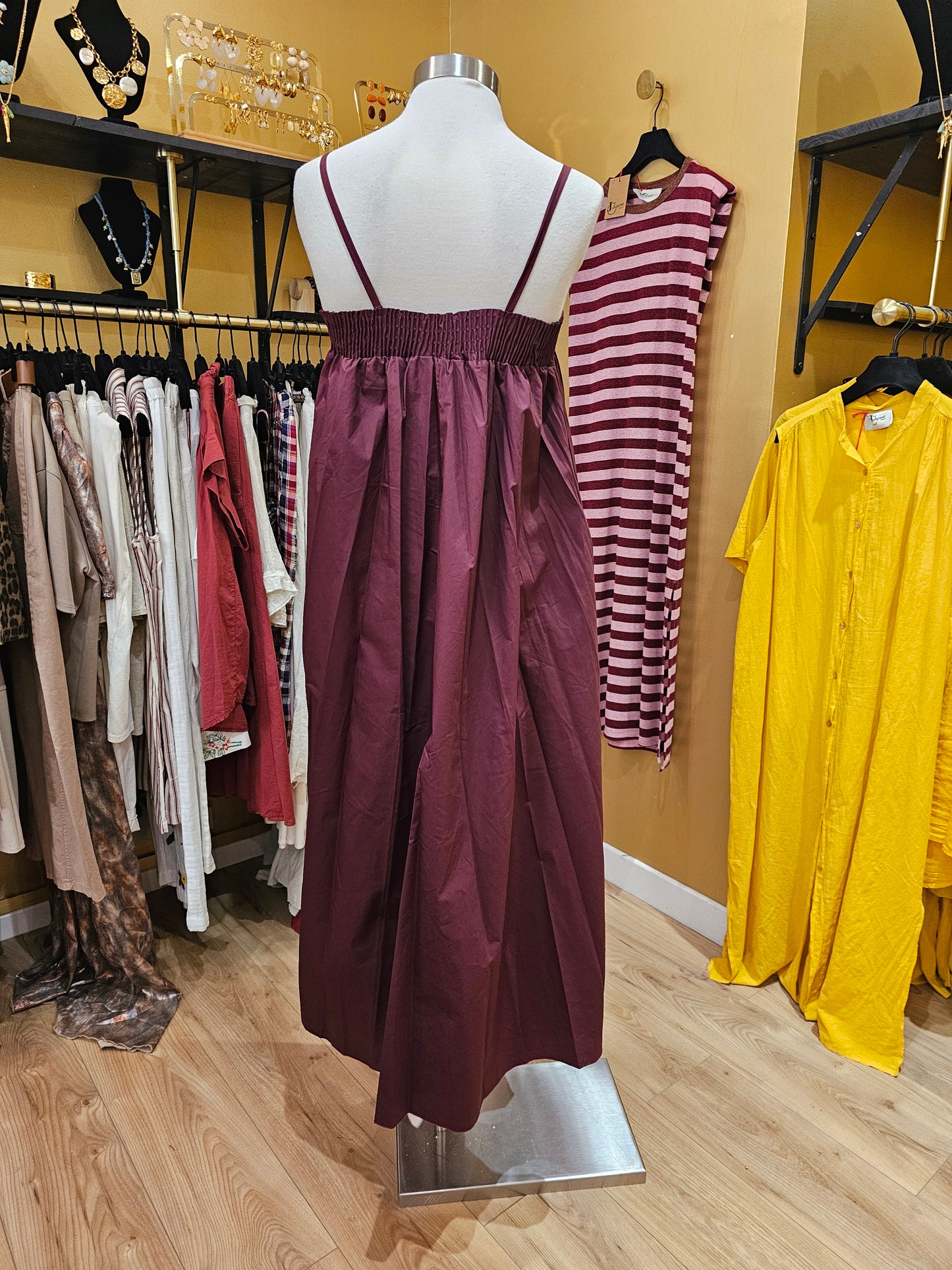 Robe à bretelle prune Johanna paris
