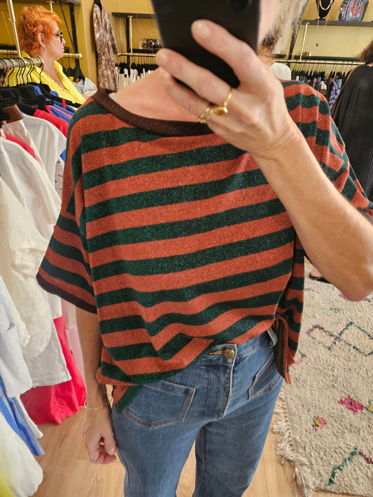 Tshirt rayé lurex Johanna Paris