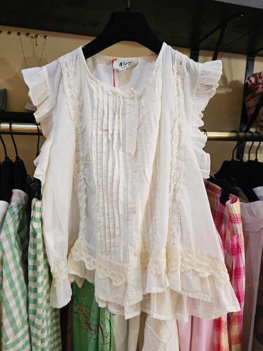 Top coton ecru Johanna Paris